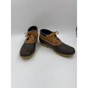 L.L. Bean Short Bean Boots Brown Leather Upper and Waterproof Bottom Women's 11
